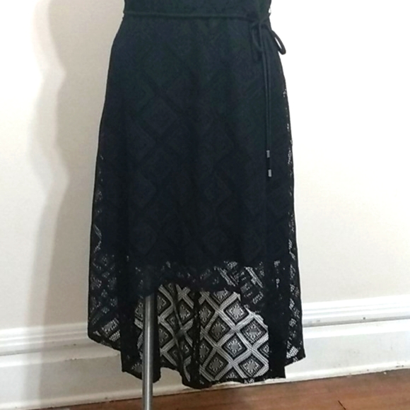 Women's Black Beaded Dress sz 16 - Picture 5 of 7